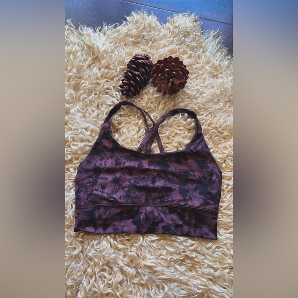 Lululemon Athletica Purple Floral Sports Bra